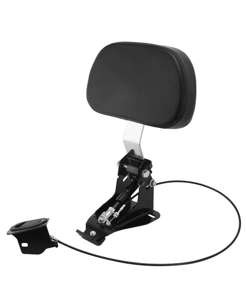 Motorrad Rückenlehne Für Touring CVO Street Glide Road King Classic 2009 2010–2023, Schwarze Motorrad-Frontfahrer-Rückenlehne, Verstellbare Sissy-Bar Rückenlehne Für Motorrad(Backrest1) von WNCXSA