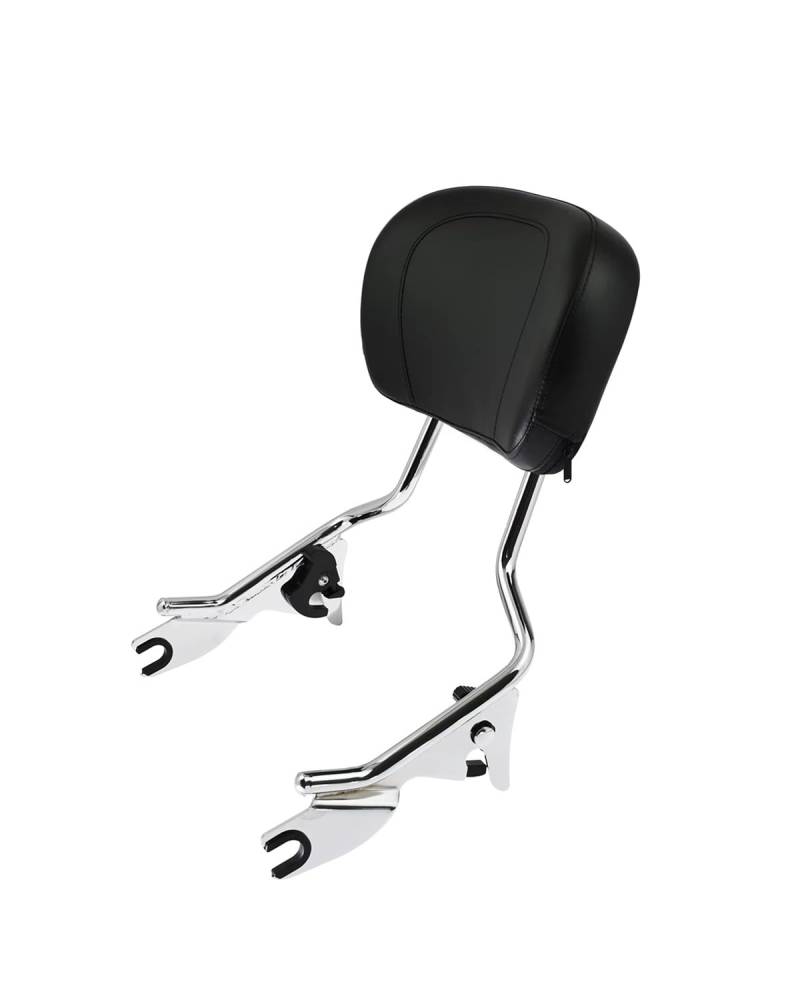 Motorrad Rückenlehne Für Touring Street Glide Road King 2009 2010-2021 CVO Electra Glide Motorrad Abnehmbare Sissy Bar Beifahrer Hinten Rückenlehne Pad Rückenlehne Für Motorrad(Chrome Backrest) von WNCXSA