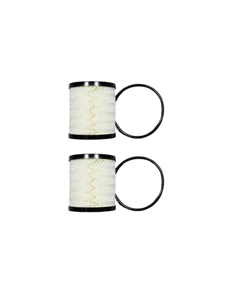 Ölfilter - PKW Für Peugeot 307 206 207 408 508 Elysee Picasso C2 Für C5 1109.3X Autozubehör 2-teiliger Autoölfilter Kfz-Filter Auto-Ölfilter(White2Pc) von WNCXSA