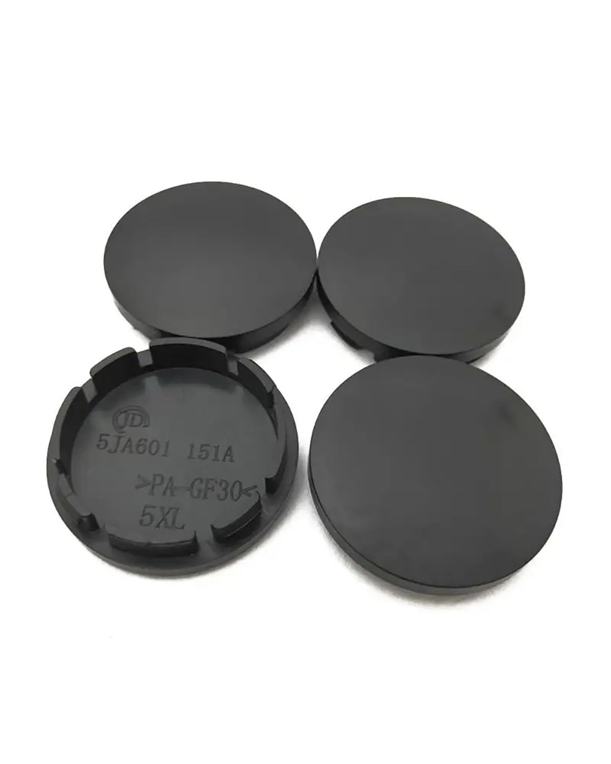 Radkappe 4 Stück Set Schwarz Silber 56mm Universal Auto Felgenmitte Radkappe Fahrzeug Dekor KappenAuto Radmitte Felgennabe Auto Radkappen(Black) von WNCXSA