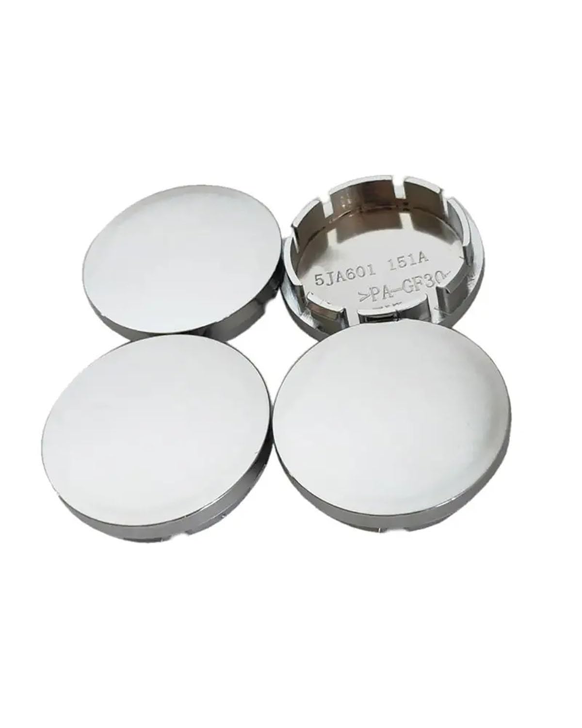 Radkappe 4-teiliges Set 56 mm ABS-Kappen für Auto-Radmitte Felgennabe Universal-Auto-Rad-Felgenmitte Radkappe Fahrzeugdekoration Auto Radkappen(Silver) von WNCXSA