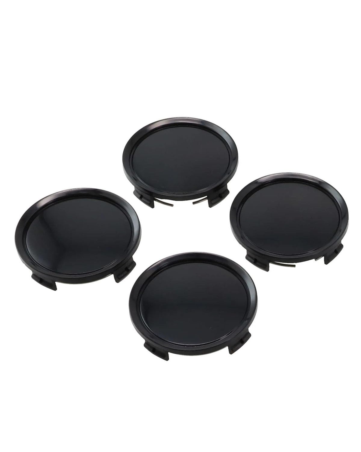 Radkappe 4PCS Automotive Rad Mitte Kappe 75mm Universal Fahrzeug ABS Kunststoff Räder Mitte Kappe Radkappe Schwarz Zubehör Plug Und Spielen Auto Radkappen von WNCXSA