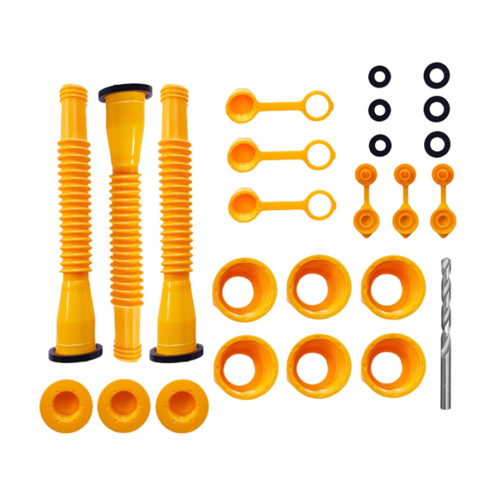 WNDUOKXH 3set Flexible Düse Kann Auslauf Ersatz Kit Für 1/2/5/10 Gal Kann Ersatz Luft Kann Auslauf düse Vent Kit 3set PP von WNDUOKXH