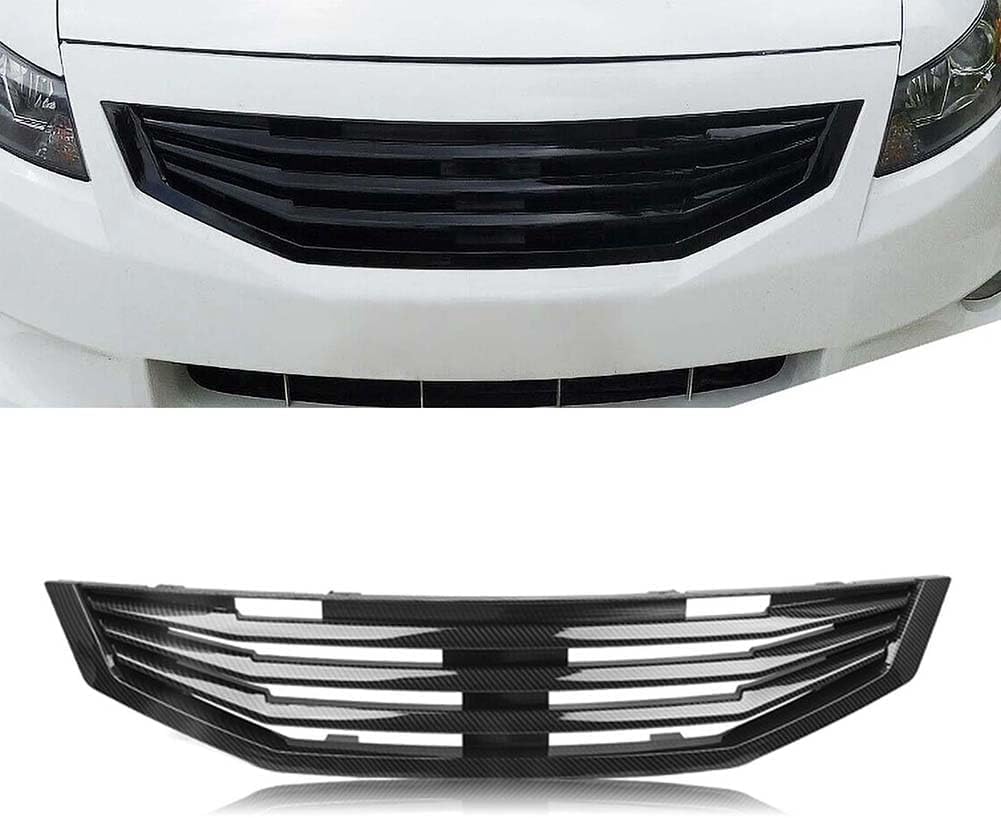 Auto Frontgrill Kühlergrill für Accord 2 Door Coupe 2008 2009 2010,ABS Frontstoßstange Wetterfester Lufteinlass Grillschutz Ersatz Zubehör Karosserietuning,A/carbon fiber look von WNFVYP