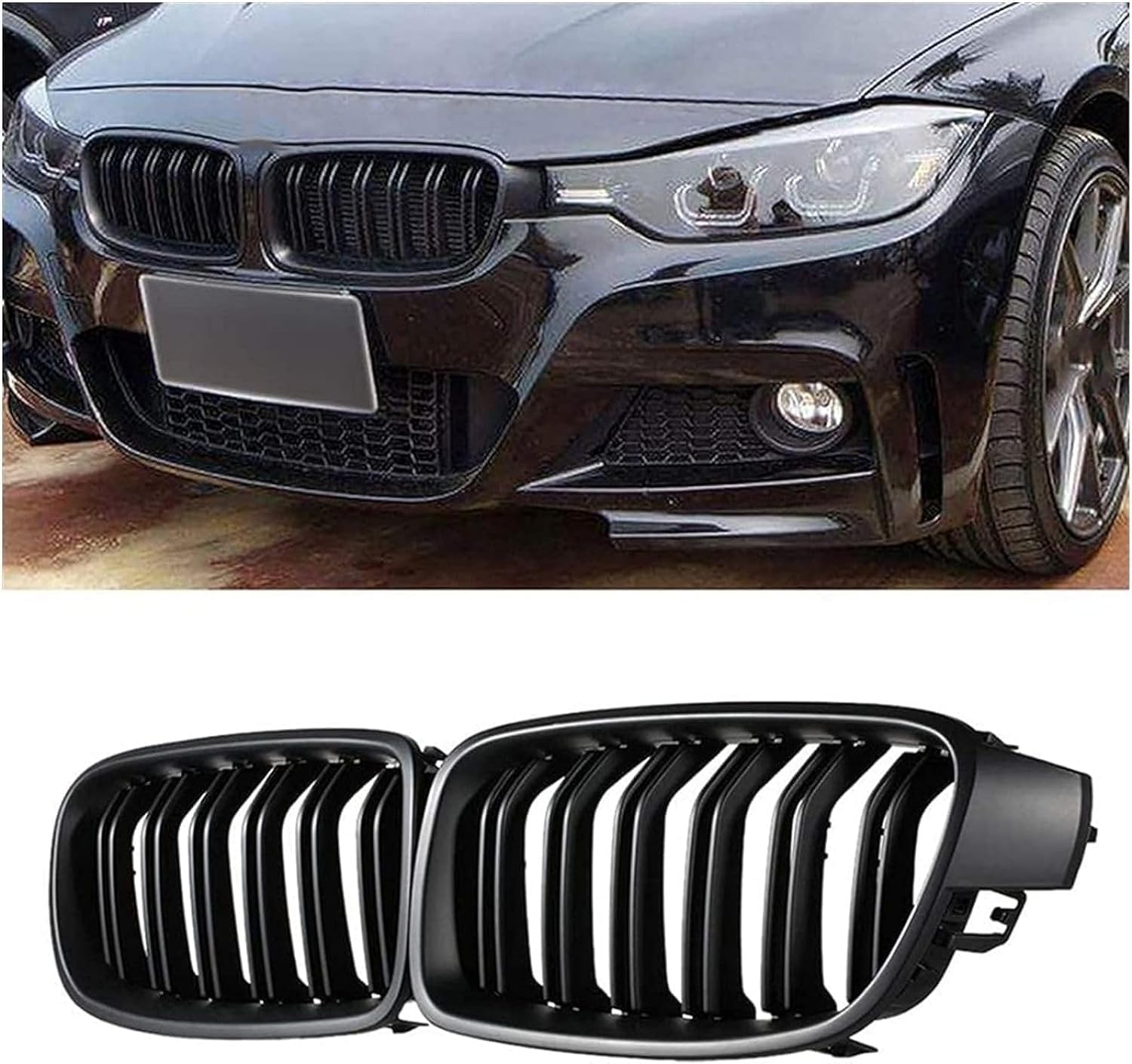 Auto Frontgrill Kühlergrill für BMW 3 Series F30 F31 F35 2012-2018,ABS Frontstoßstange Wetterfester Lufteinlass Grillschutz Ersatz Zubehör Karosserietuning von WNFVYP