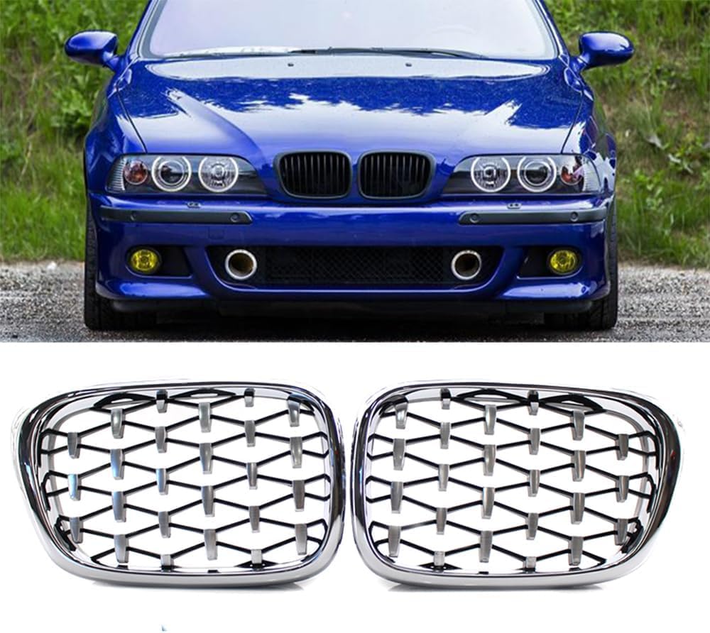 Auto Frontgrill Kühlergrill für BMW E39 1999-2003,ABS Frontstoßstange Wetterfester Lufteinlass Grillschutz Ersatz Zubehör Karosserietuning von WNFVYP