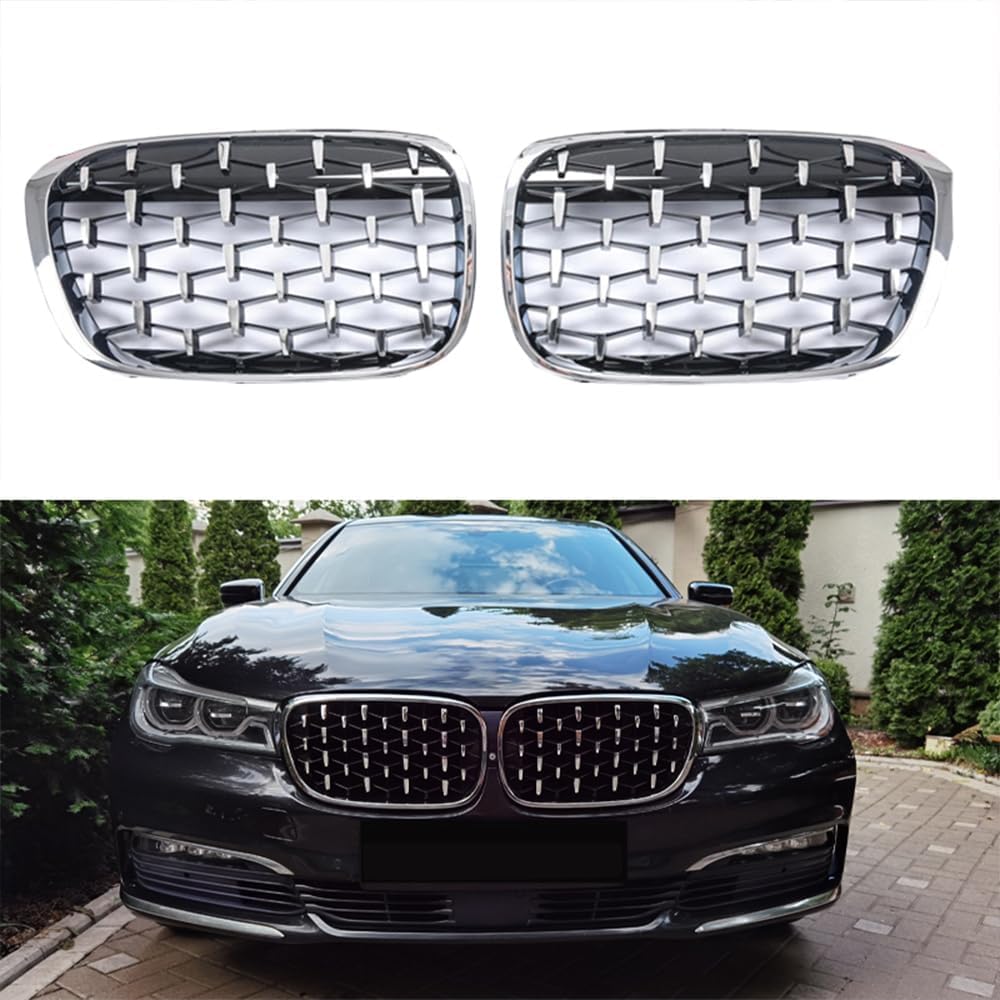 Auto Frontgrill Kühlergrill für BMW G11 G12 730li 740li 2016-2019,ABS Frontstoßstange Wetterfester Lufteinlass Grillschutz Ersatz Zubehör Karosserietuning von WNFVYP