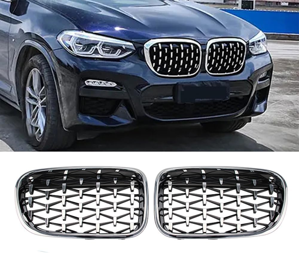 Auto Frontgrill Kühlergrill für BMW X3 F25 2011-2013,ABS Frontstoßstange Wetterfester Lufteinlass Grillschutz Ersatz Zubehör Karosserietuning von WNFVYP