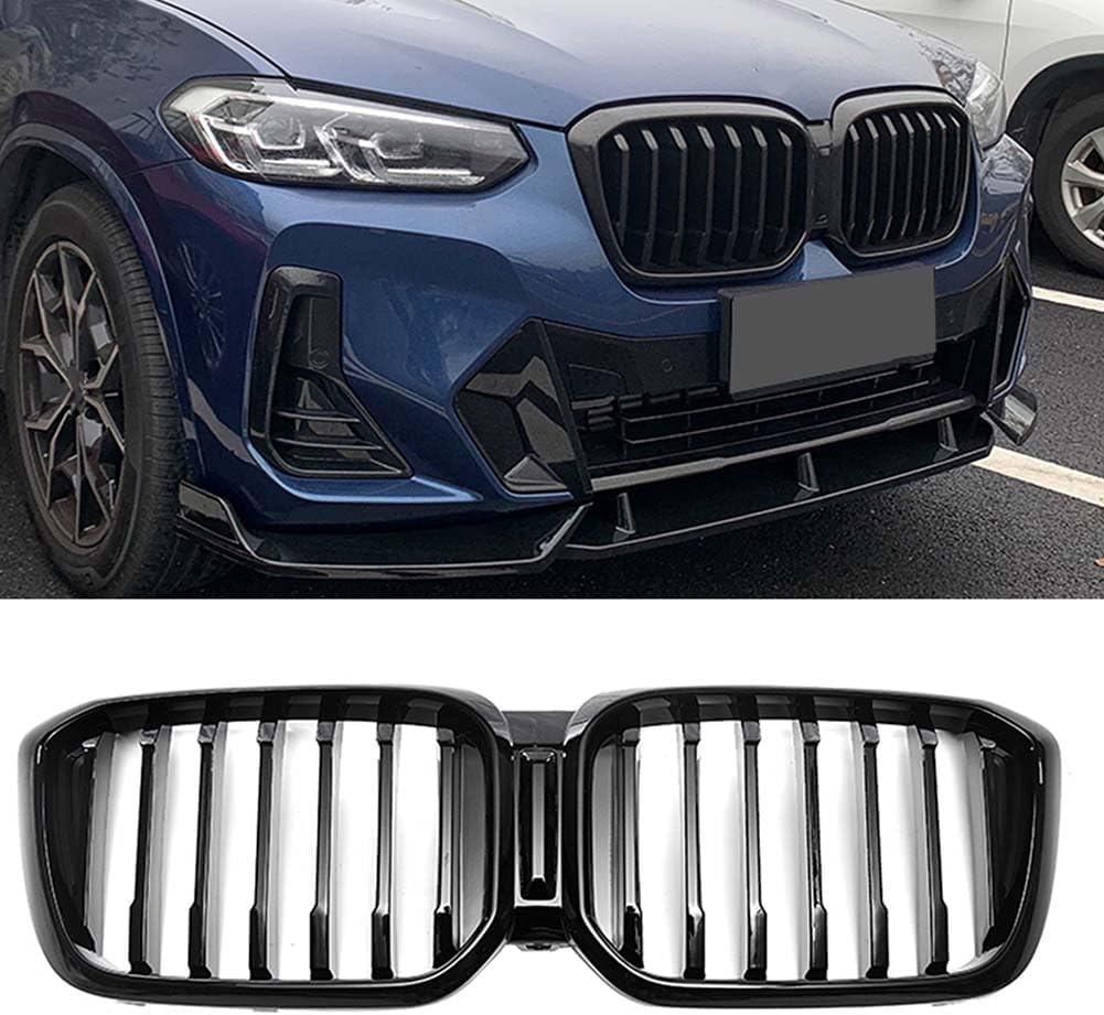 Auto Frontgrill Kühlergrill für BMW X3 X4 G01 G02 2022,ABS Frontstoßstange Wetterfester Lufteinlass Grillschutz Ersatz Zubehör Karosserietuning von WNFVYP