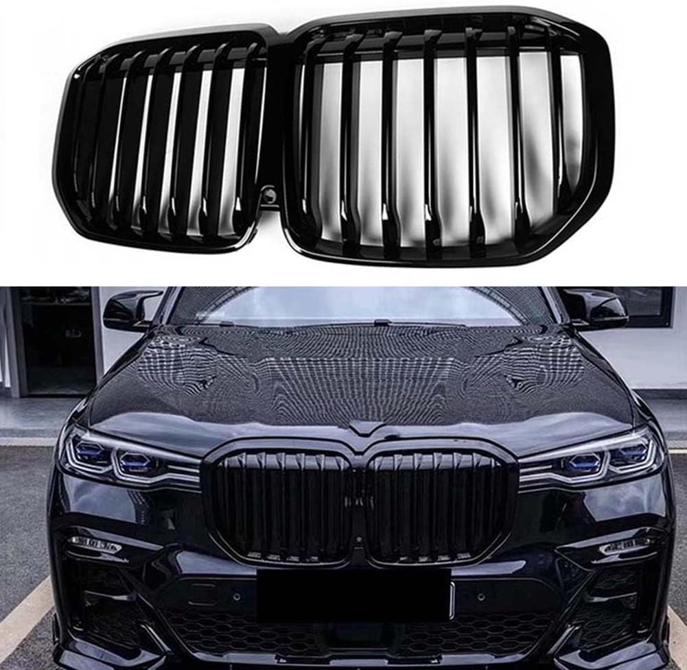 Auto Frontgrill Kühlergrill für BMW X7 G07 2019-2021,ABS Frontstoßstange Wetterfester Lufteinlass Grillschutz Ersatz Zubehör Karosserietuning von WNFVYP