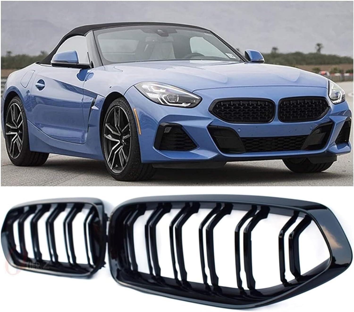 Auto Frontgrill Kühlergrill für BMW Z4 2019-2024 G29 Roadster M40i SDrive 25i,ABS Frontstoßstange Wetterfester Lufteinlass Grillschutz Ersatz Zubehör Karosserietuning,B von WNFVYP