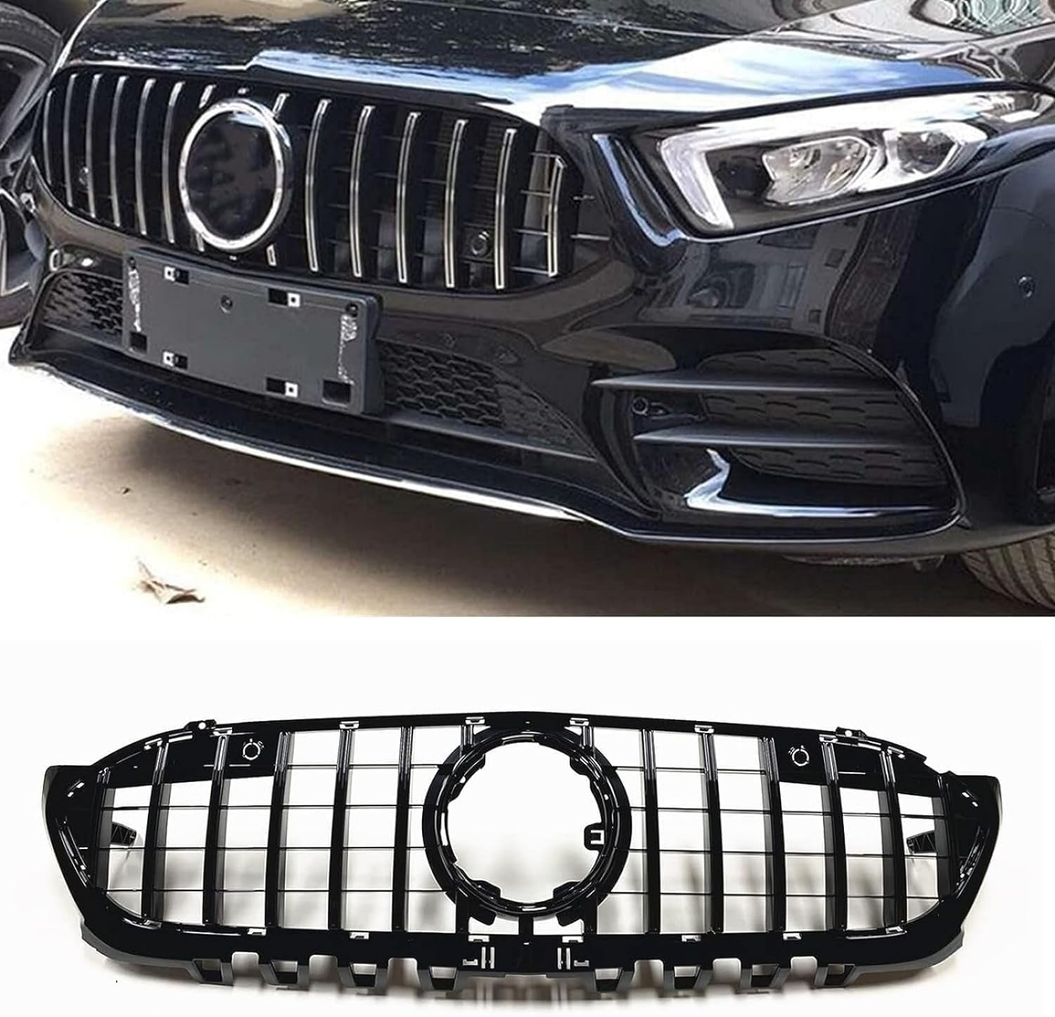 Auto Frontgrill Kühlergrill für Benz A Classe W177 2019-2022 A250 A200 A45,ABS Frontstoßstange Wetterfester Lufteinlass Grillschutz Ersatz Zubehör Karosserietuning von WNFVYP