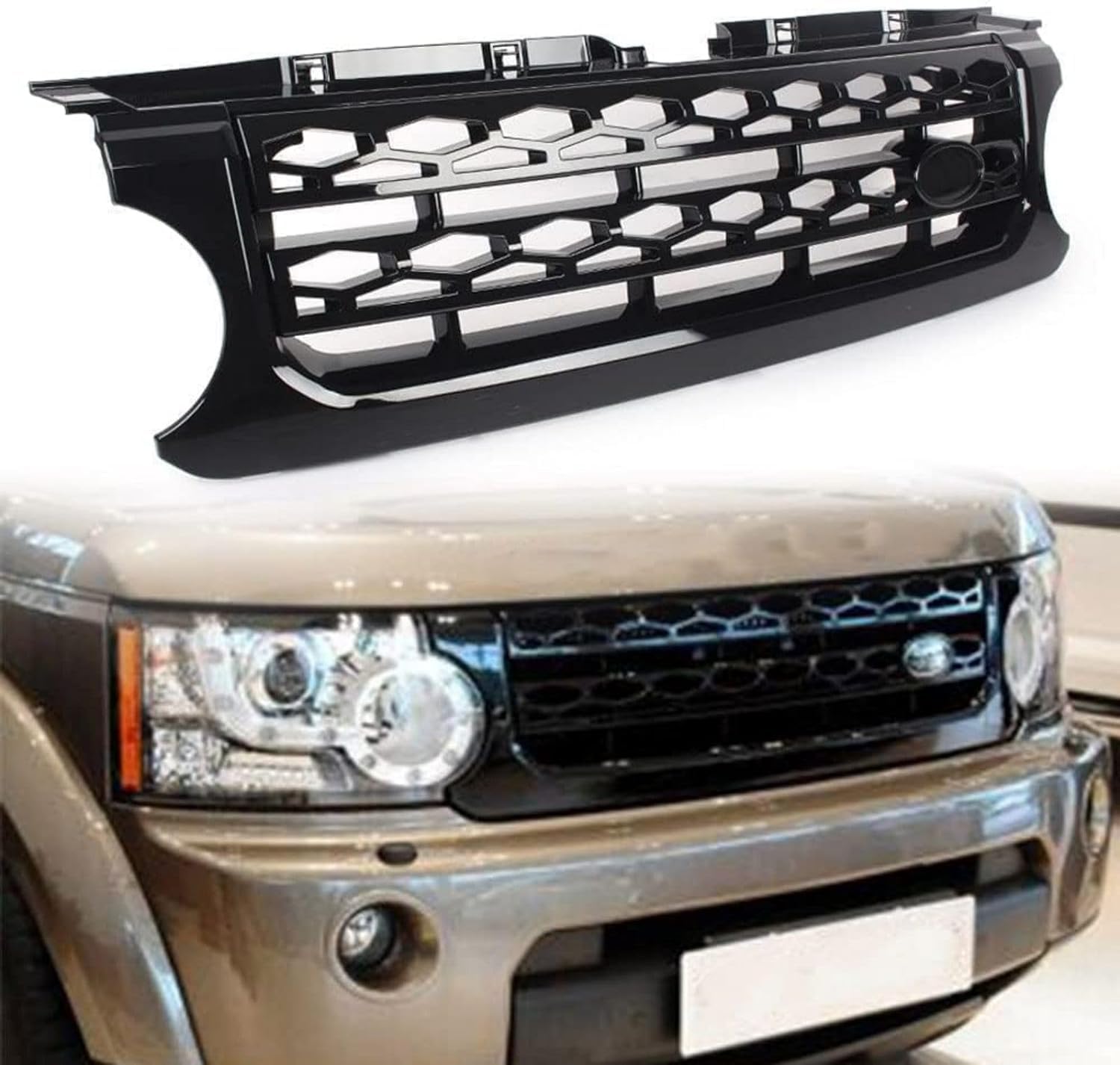 Auto Frontgrill Kühlergrill für Discovery 4 LR4 2010-2013 L319,ABS Frontstoßstange Wetterfester Lufteinlass Grillschutz Ersatz Zubehör Karosserietuning von WNFVYP