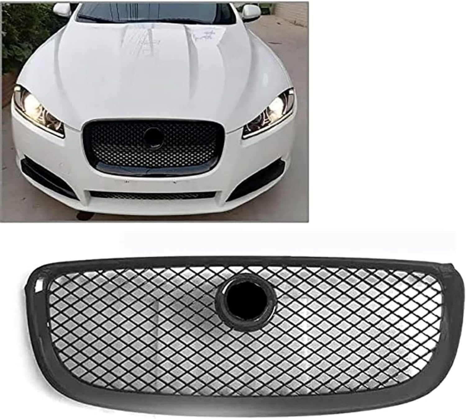 Auto Frontgrill Kühlergrill für Jaguar XJ 2010 2011 2012 2013 2014 2015,ABS Frontstoßstange Wetterfester Lufteinlass Grillschutz Ersatz Zubehör Karosserietuning von WNFVYP