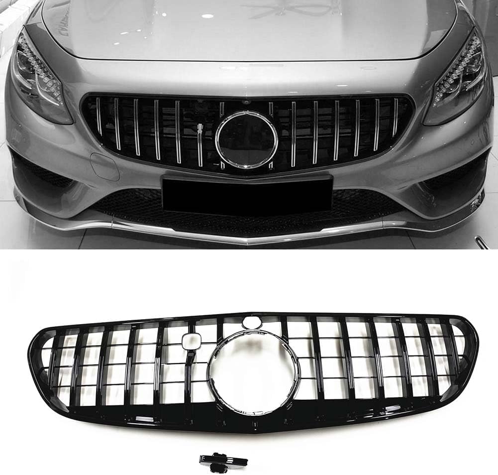 Auto Frontgrill Kühlergrill für Mercedes-Benz C217 W217 S Coupe Class 2015-2017 S500,ABS Frontstoßstange Wetterfester Lufteinlass Grillschutz Ersatz Zubehör Karosserietuning von WNFVYP