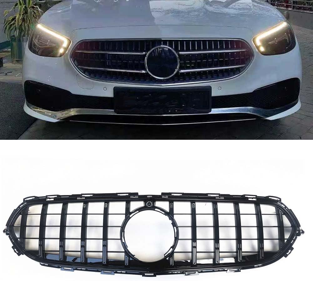 Auto Frontgrill Kühlergrill für Mercedes-Benz E-Class W213 2021 E200,ABS Frontstoßstange Wetterfester Lufteinlass Grillschutz Ersatz Zubehör Karosserietuning von WNFVYP