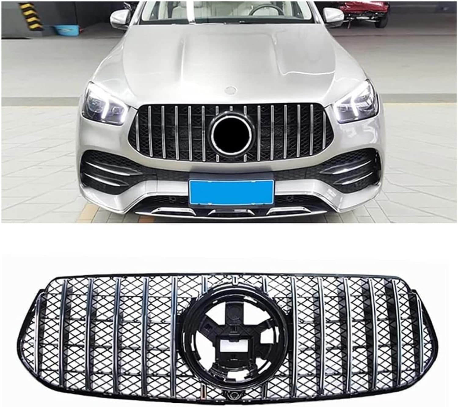 Auto Frontgrill Kühlergrill für Mercedes Benz GLE W167 GTR AMG GLE300 GLE350 GLE400 GLE450 2020,ABS Frontstoßstange Wetterfester Lufteinlass Grillschutz Ersatz Zubehör Karosserietuning von WNFVYP