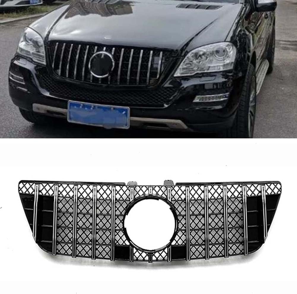 Auto Frontgrill Kühlergrill für Mercedes Benz ML Class W164 2009-2012 ML350 ML450 ML500 ML550,ABS Frontstoßstange Wetterfester Lufteinlass Grillschutz Ersatz Zubehör Karosserietuning von WNFVYP