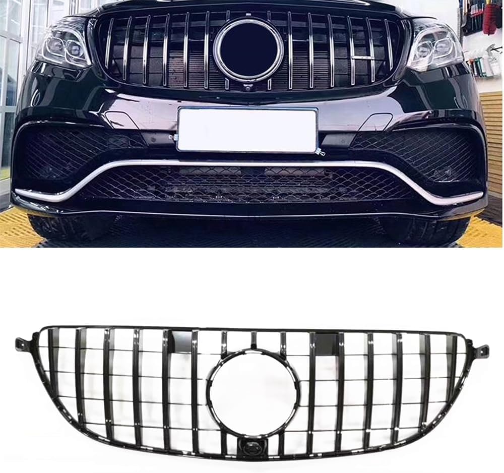 Auto Frontgrill Kühlergrill für Mercedes-Benz W166 GLE63 AMG GT 2015-2018,ABS Frontstoßstange Wetterfester Lufteinlass Grillschutz Ersatz Zubehör Karosserietuning von WNFVYP