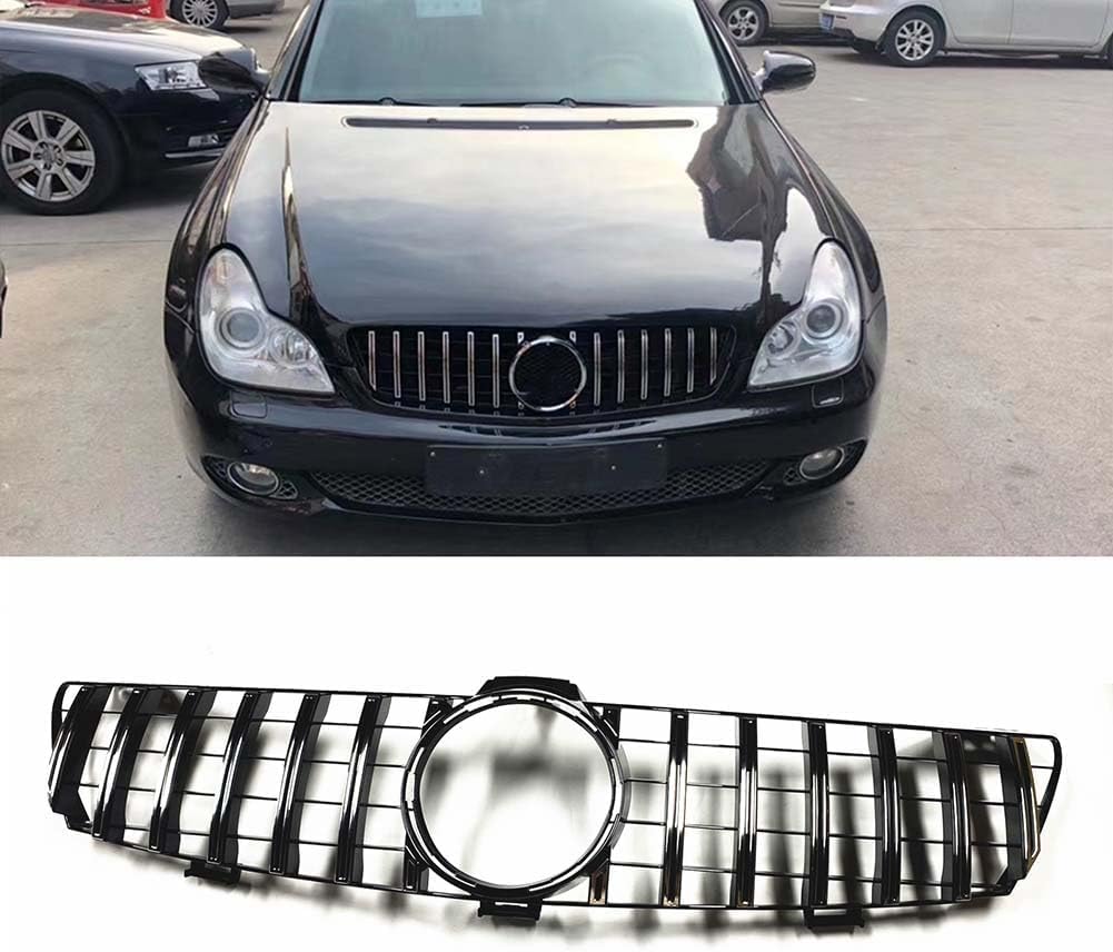 Auto Frontgrill Kühlergrill für Mercedes Benz W219 CLS Class CLS500 CLS350 2005-2008,ABS Frontstoßstange Wetterfester Lufteinlass Grillschutz Ersatz Zubehör Karosserietuning von WNFVYP