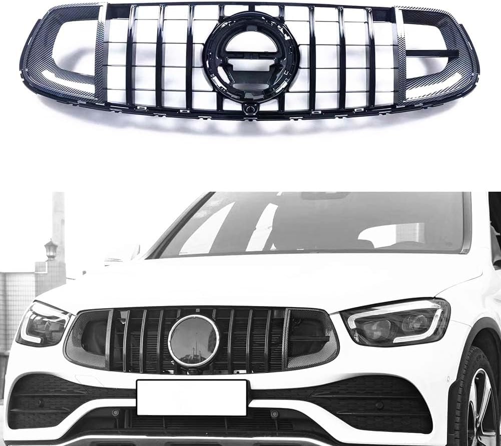 Auto Frontgrill Kühlergrill für Mercedes Benz W253 X253 GLC Class Coupe GLC300 2020-2022,ABS Frontstoßstange Wetterfester Lufteinlass Grillschutz Ersatz Zubehör Karosserietuning,A von WNFVYP