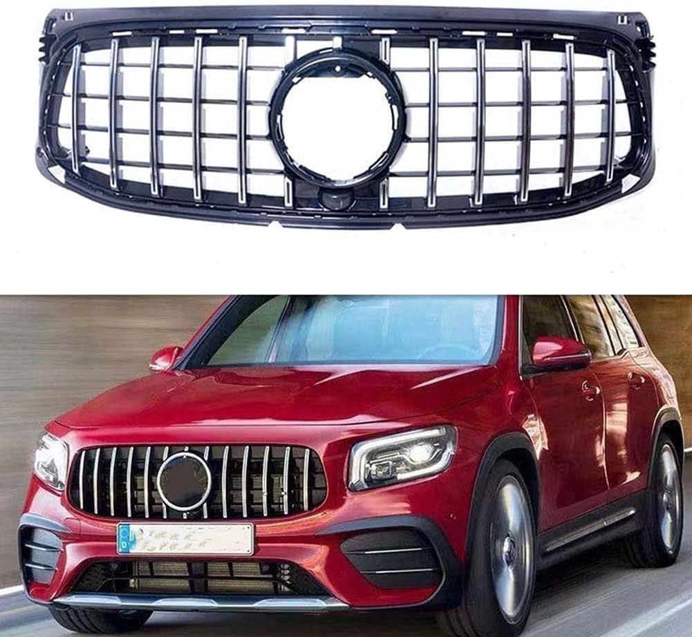 Auto Frontgrill Kühlergrill für Mercedes Benz X247 GLB-Class 2020 GLB250,ABS Frontstoßstange Wetterfester Lufteinlass Grillschutz Ersatz Zubehör Karosserietuning,B/Silver von WNFVYP