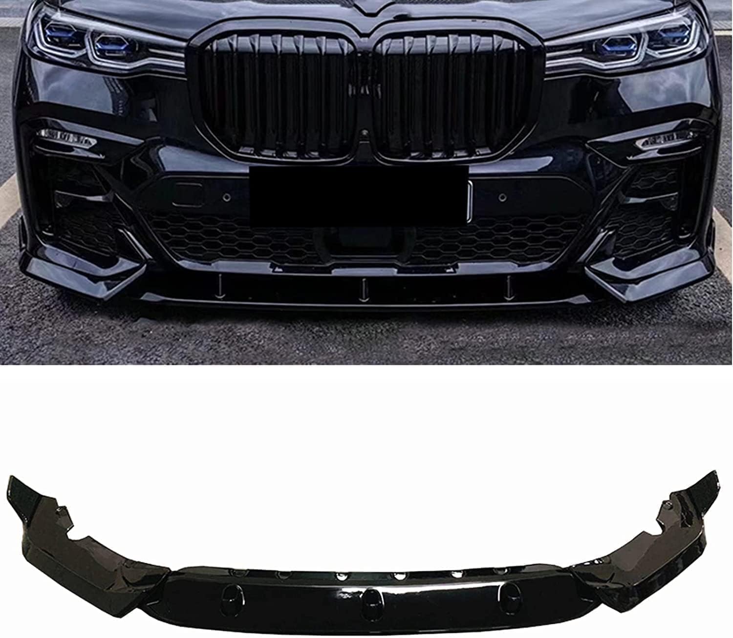 Auto Frontlippe Frontspoiler für BMW G07 X7 M Sport 2019-2022,Frontstoßstange AntiKollision Abriebfest Spoiler Diffusor,Kinn Splitter Flügel Exterieur Zubehör von WNFVYP