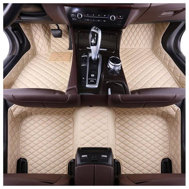 All Inclusive Auto FußMatten für Benz A-Class Hatchback (W176) 2013-2019, Vollabdeckung Wasserdicht Tragen Anti rutschfeste Fussmatten Teppichschutzmatte,B Beige von WNGDD