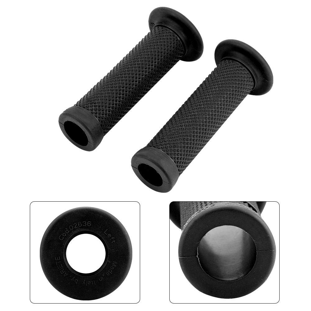 Universal Vintage Thruster Grip, Motorradhandgriffe, wasserdicht 2 Stück 22mm für Motorräder mit 22mm Lenker(black) von WNSC