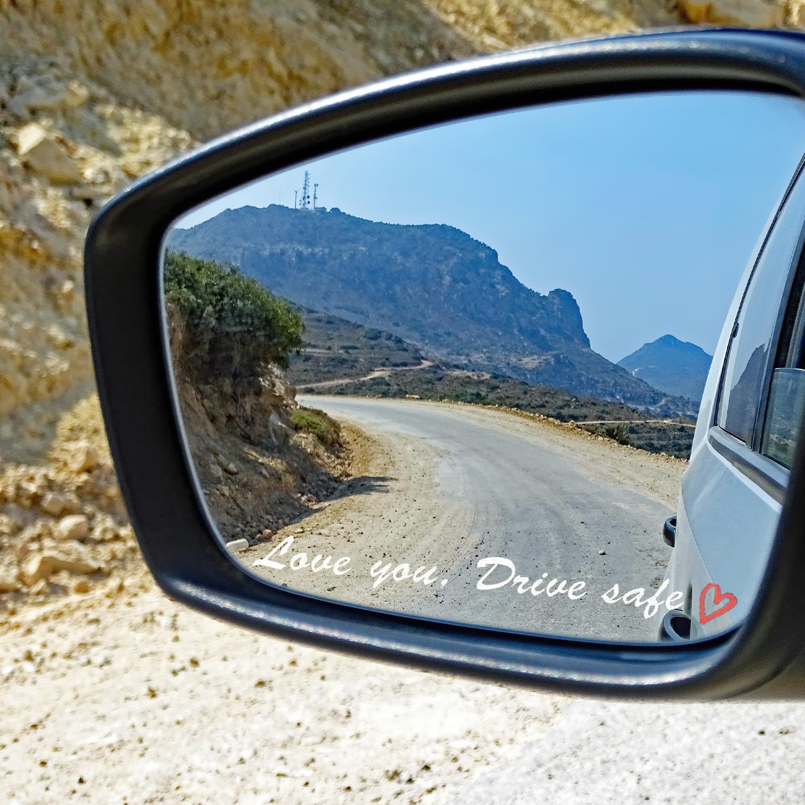 WNXGNHO Rückansicht Glas Kunststoff Aufkleber Auto Aufkleber Selbst Affirmationen Liebe Dich Fährt Sicher Aufkleber Rückansicht Glas Aufkleber Für Fahrzeuge von WNXGNHO