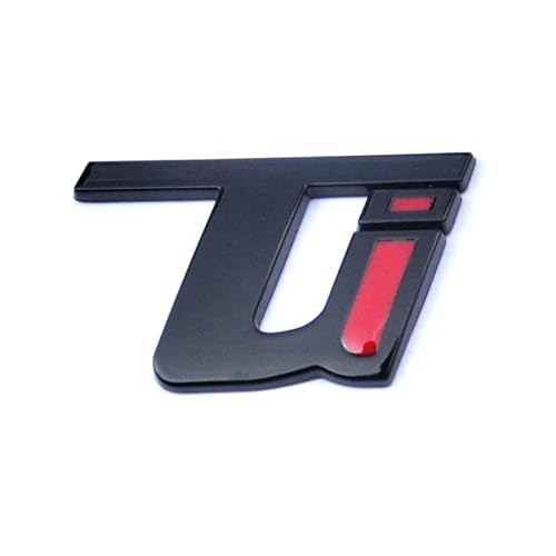 Auto-Abzeichen-Aufkleber, für Alfa Romeo Giulia Stelvio Auto-Buchstaben-Dekorationsaufkleber 3D-Metallaufkleber-Zubehör,Ti von WOAFEY