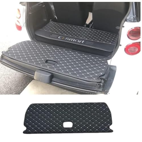 Auto-Kofferraumabdeckung für Smart 451 Fortwo Smart 453 Fortwo, wasserdichte Leder-Hintertürmatte, Auto-Styling-Zubehör,451 von WOAFEY