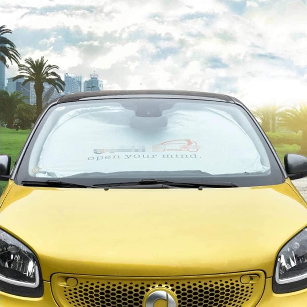 Auto Windschutzscheibe Sonnenblende Schutz Sonnenschutz für Smart 451 453 Fortwo Forfour Auto Zubehör,Forfour von WOAFEY