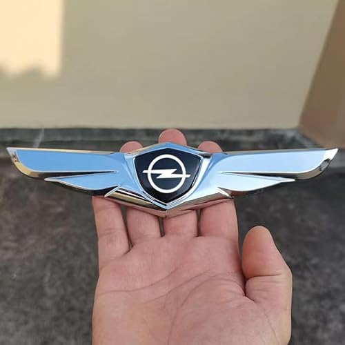 Auto Emblem für Opel Insignia 2017-2023,Heckklappen Logo Emblem Vorderseite Heck Aufkleber 3D Metall Verzierung Benutzerdefinierte Abzeichen Auto Zubehör,Black von WOBBLO