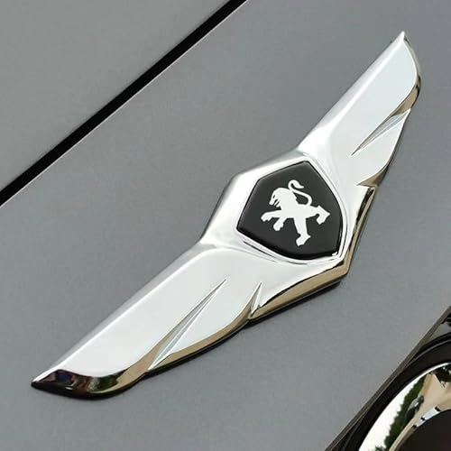 Auto Emblem für Peugeot Rifter 2023 2022 2021 2020 2019,Heckklappen Logo Emblem Vorderseite Heck Aufkleber 3D Metall Verzierung Benutzerdefinierte Abzeichen Auto Zubehör,Black von WOBBLO