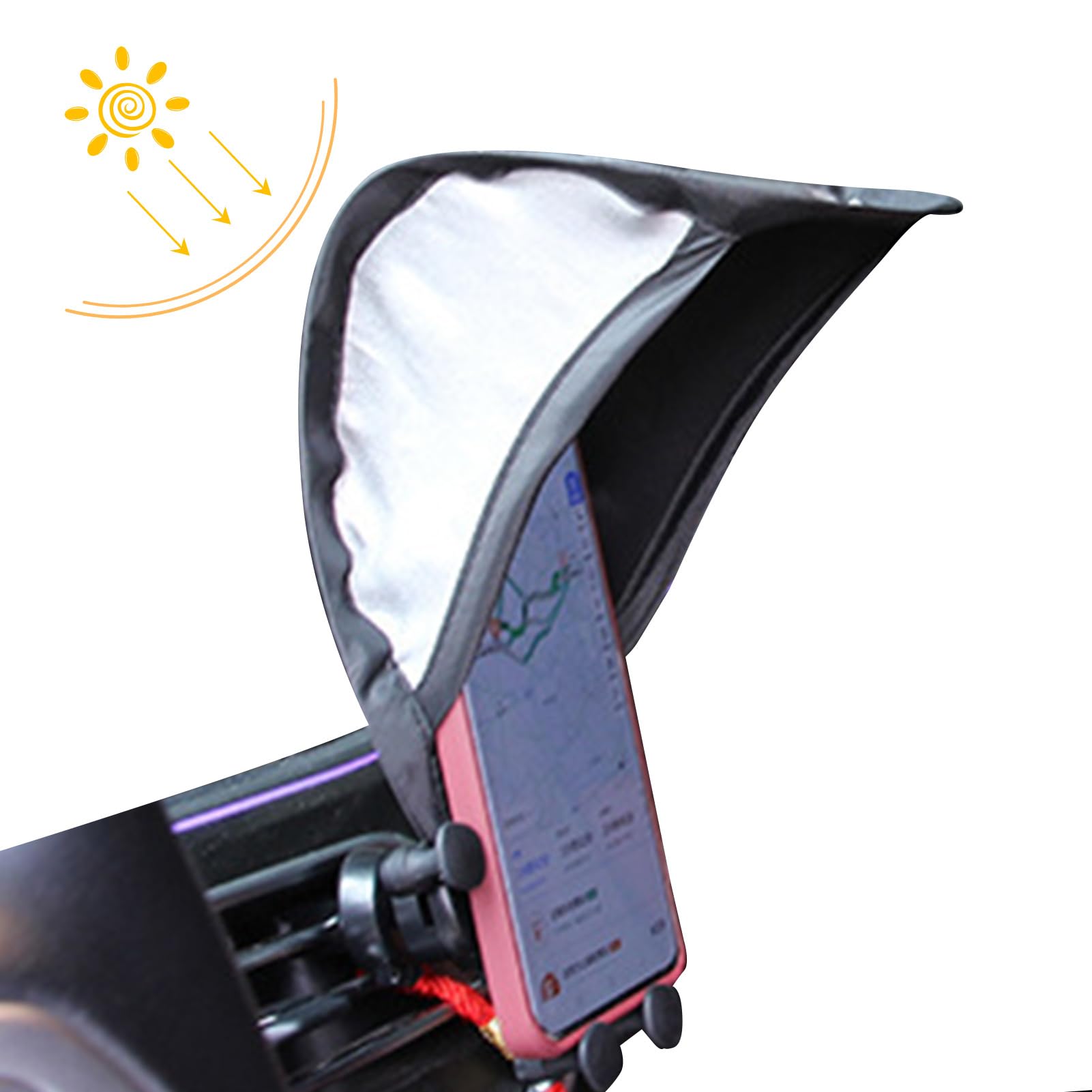 Auto-Handy-Sonnenschutz, verstellbar, niedlicher Handy-Schatten-Regenschirm, Sonnenschutz für Handys, Handy-Sonnenschutz, Blendschutz, Handy-Ständer, passend für alle Handys und die meisten von WOBBLO