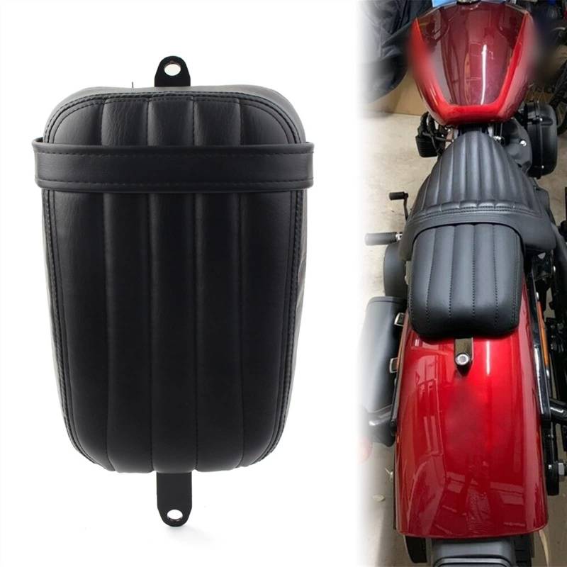 PU Leder Motorrad Beifahrersitz Sozius Für Harley Davidson Softail Slim FLSL Street Bob FXBB 2018 2019 2020 2021 Zubehör von WOBBLO