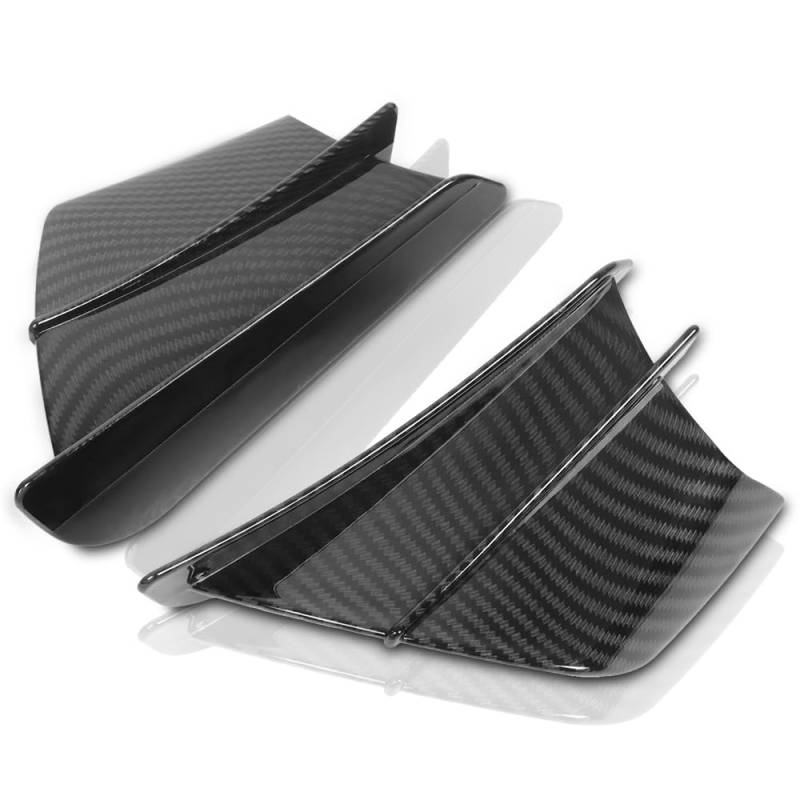 WODHMIEY Motorrad Winglet, 1 Pair Kohlefaser-Optik Motorrad Wings, Side Wings Wind Wings Spoiler Universal Motorrad Tuning ZubehöR Kompatibel Mit Den Meisten MotorräDern, aus ABS-Material von WODHMIEY