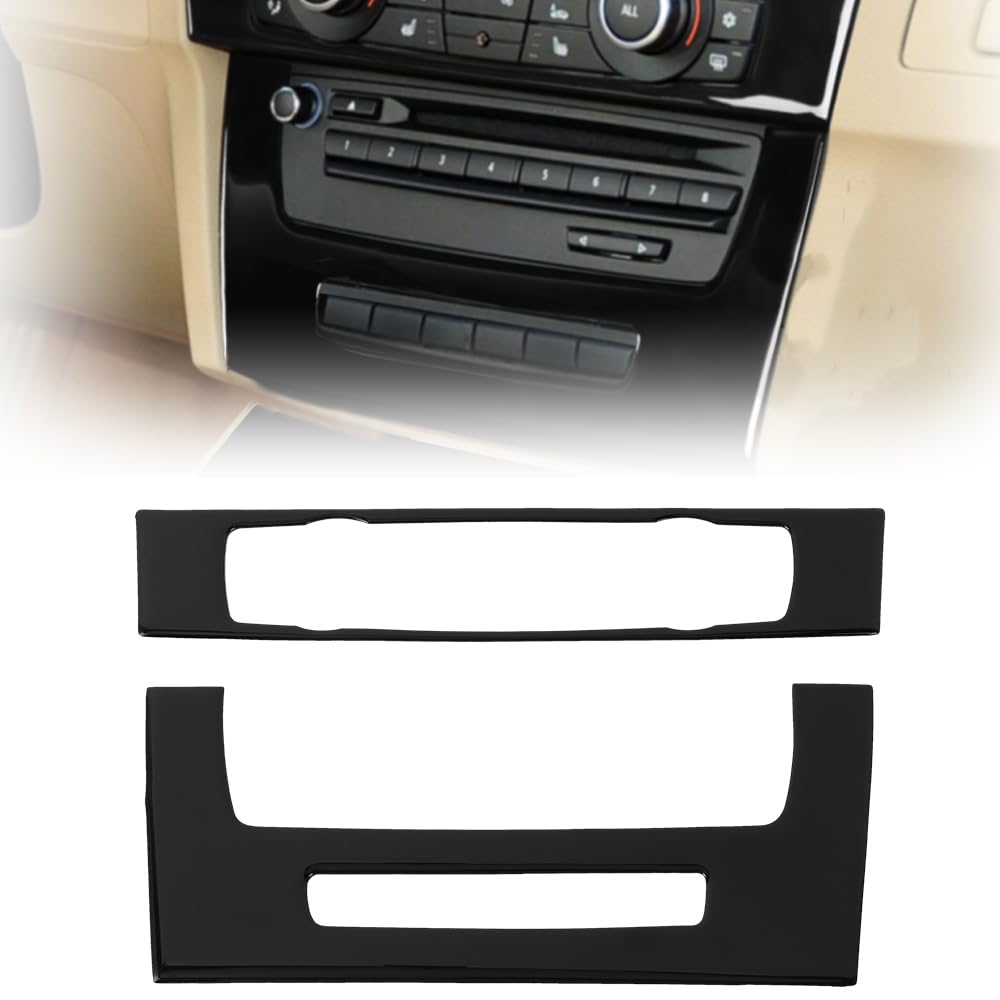 WODHMIEY E90 E92 Console CD AC Panel Cover,Auto-Innenraum-ZubehöR Aufkleber Passend FüR E90 E92 2005-2015.Staubdicht VerschleißFest, Montagefreundlich, VerschöNern Sie Ihr Auto von WODHMIEY