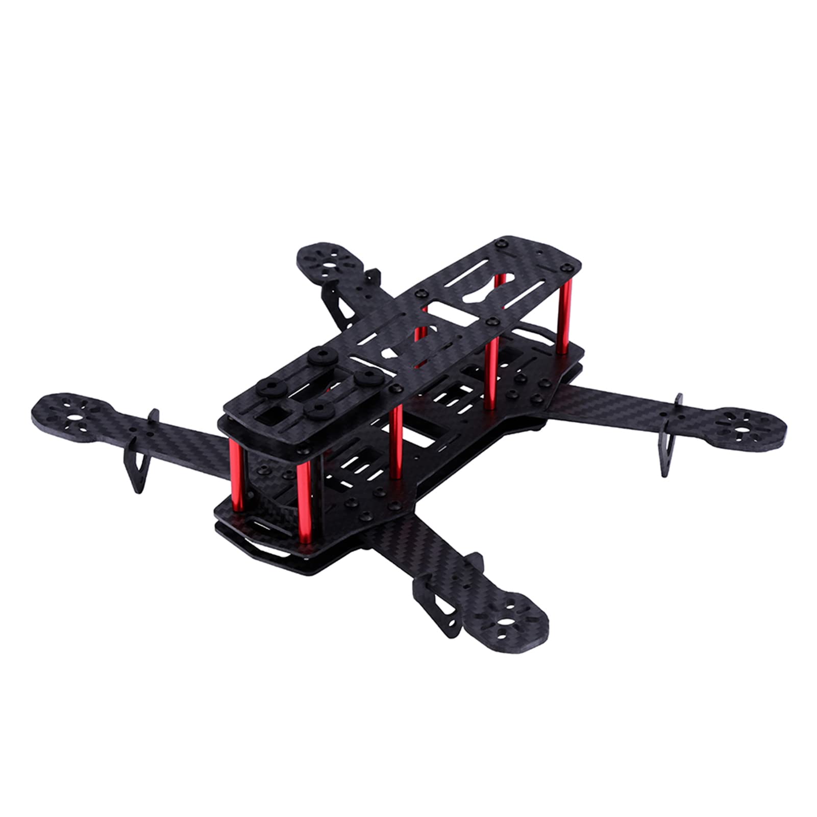 WOHPNLE Quadcopter Rahmen Kit, 250mm FPV Drohnenrahmen Kit, FPV Racing Drohnenrahmen Quadcopter FPV Flugzeug Drohnenrahmen Kit Rc Zubehör Für Qav250 2typen(Carbon Fiber) von WOHPNLE