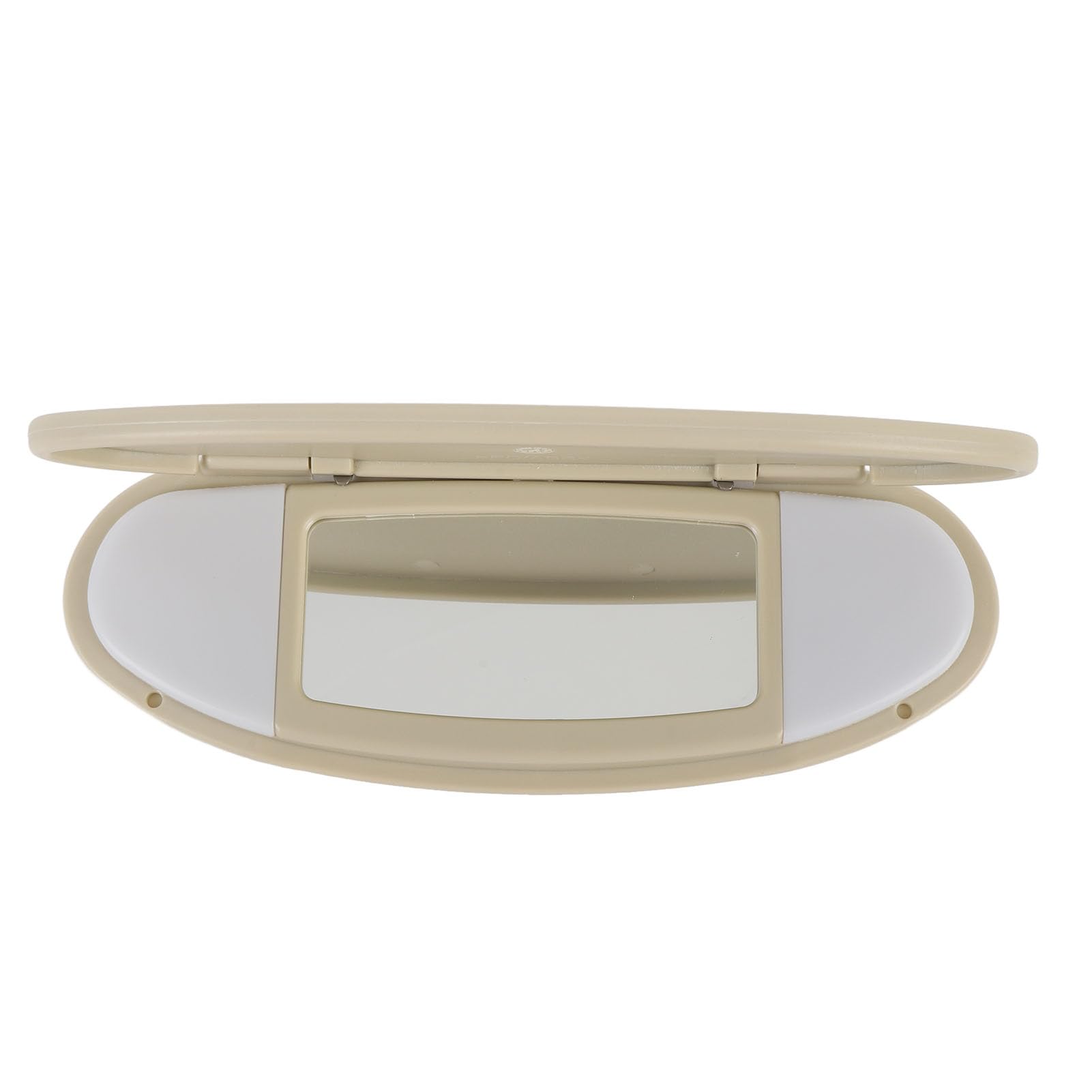 Sonnenblenden-Kosmetikspiegelabdeckung, klare Sicht, einfache Installation, 51167361833, für R55 R56 R57 R58 R59 R60 R61 2007 bis 2014 (Beige) von WOHPNLE