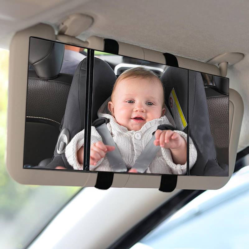 Car Visier klappbar Clip-on Rückspiegel, universelle Auto einstellbar HD tri-fold Innenraum trim Spiegel… von WOLAIYE