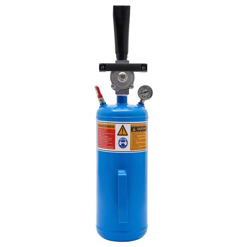 WOLEGM 8L Reifenbooster, 16 * 50cm Reifen-Booster Reifenfüller Booster mit Manometer Reifenbefüller 0,6-0,8Mpa für Motorräder und Elektrofahrzeuge, Blau von WOLEGM