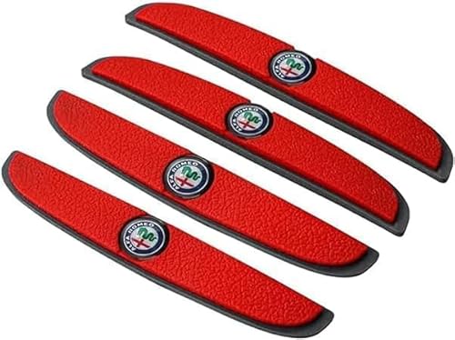 4Pcs Autotür-Antikollisionsaufkleber für Alfa Romeo 147 156 159 166 Alfa Romeo Giulia, Karosserie-Kantenschutzverkleidung Kratzfestes Antikollisionszubehör,B Red von WOLEN