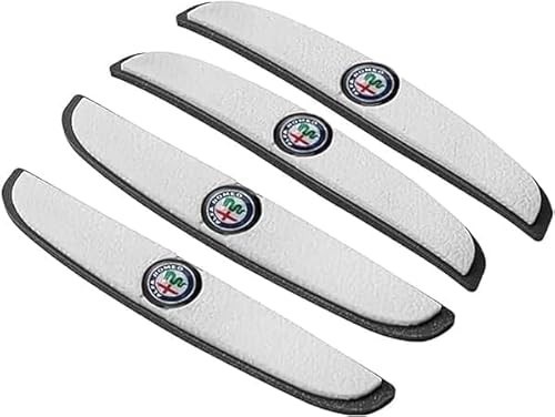 4Pcs Autotür-Antikollisionsaufkleber für Alfa Romeo 147 156 159 166 Alfa Romeo Giulia, Karosserie-Kantenschutzverkleidung Kratzfestes Antikollisionszubehör,C White von WOLEN