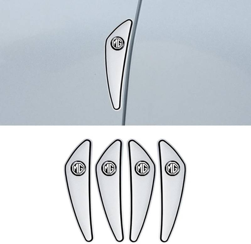 4Pcs Autotür-Antikollisionsaufkleber für MG HS MG3 MG5 MG6 MG7 ZS GS, Karosserie-Kantenschutzverkleidung Kratzfestes Antikollisionszubehör,D White von WOLEN