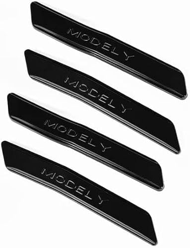 4Pcs Autotür-Antikollisionsaufkleber für Tesla Model 3 Model Y, Karosserie-Kantenschutzverkleidung Kratzfestes Antikollisionszubehör,A Black-Y von WOLEN