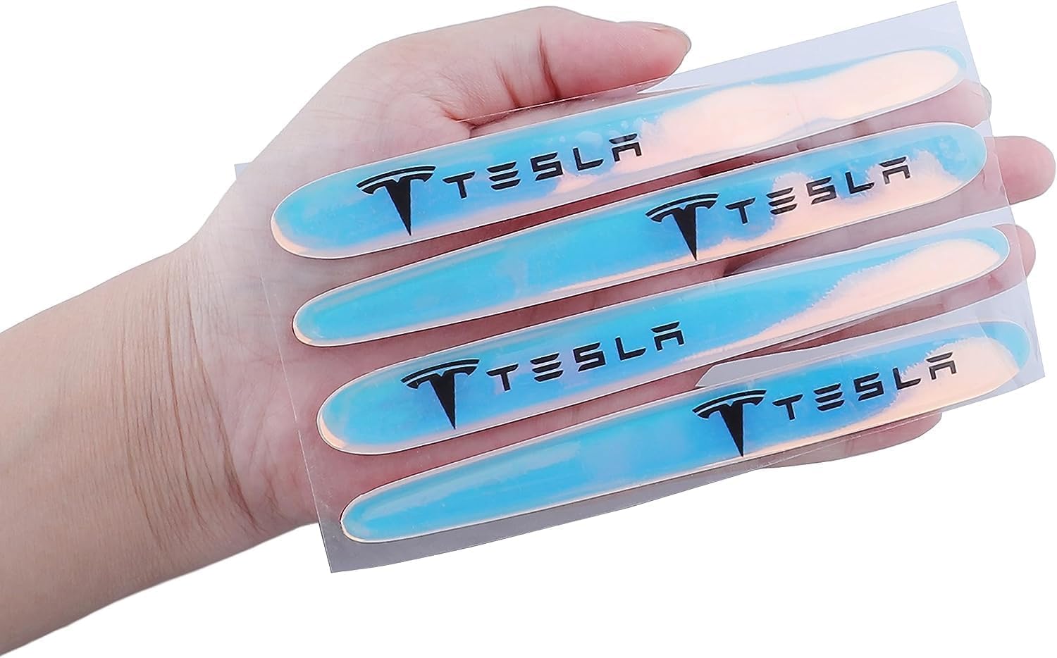 4Pcs Autotür-Antikollisionsaufkleber für Tesla Model X/Model Y, Karosserie-Kantenschutzverkleidung Kratzfestes Antikollisionszubehör von WOLEN