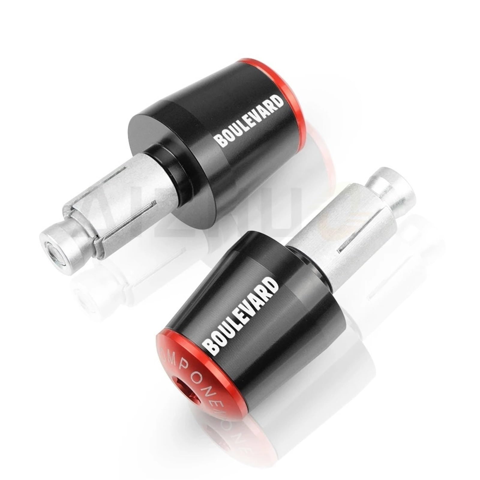 Motorradzubehör 7/8" 22MM Lenker Handgriffe Lenkerendkappe Stecker FÜR Suzuki Boulevard C90 S50 S83 2005-2007 Lenkerstecker(Bkack Red) von WOLWES