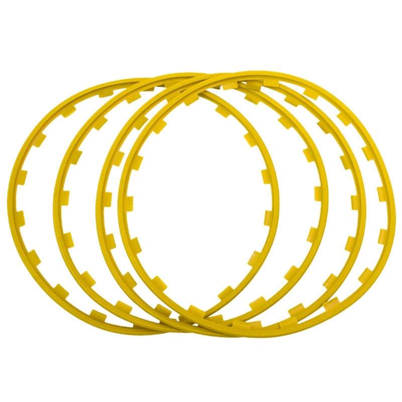 Radschutz, Felgenschutz, 4 Stück, Radkantenschutzring, 16–20 Zoll Universal-Reifenfelgenschutz, for Alle Automodelle(Yellow,20in) von WOLWES